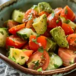 Tomato Cucumber Avocado Salad