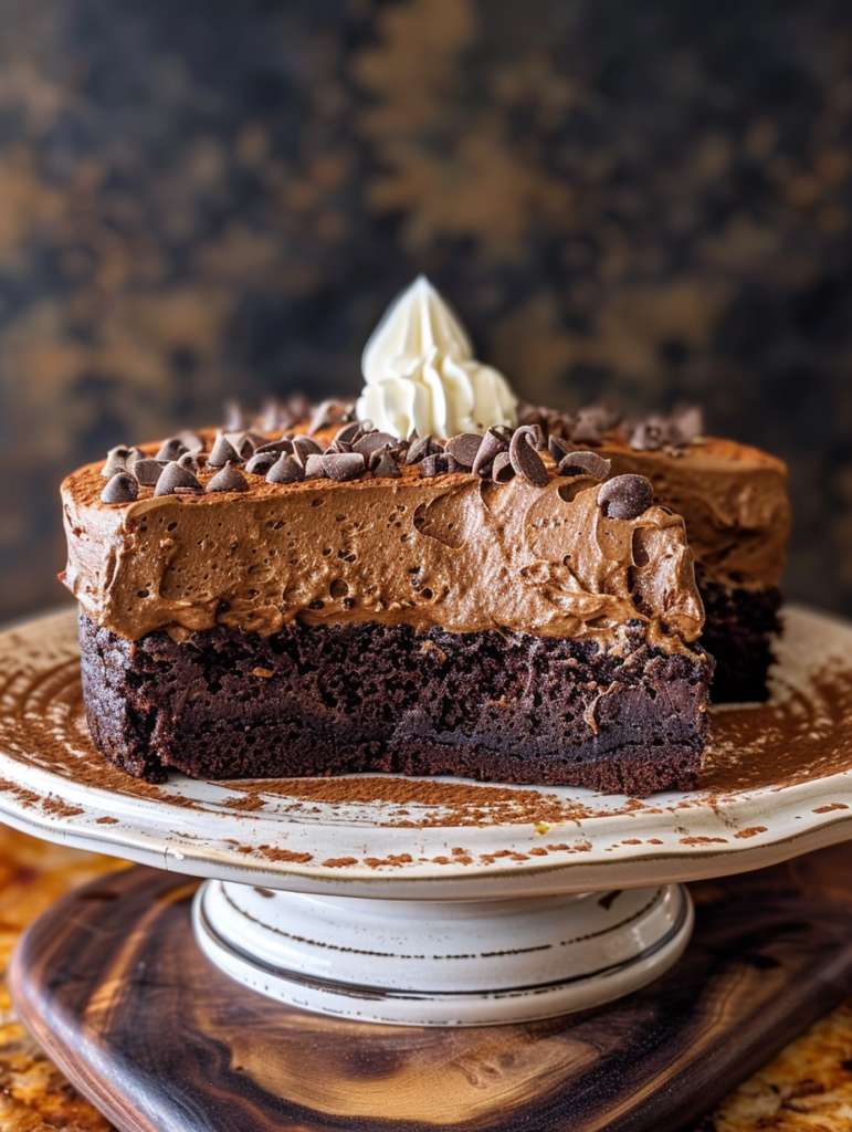 Vegan chocolate mousse cake