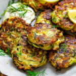 Baked zucchini fritters