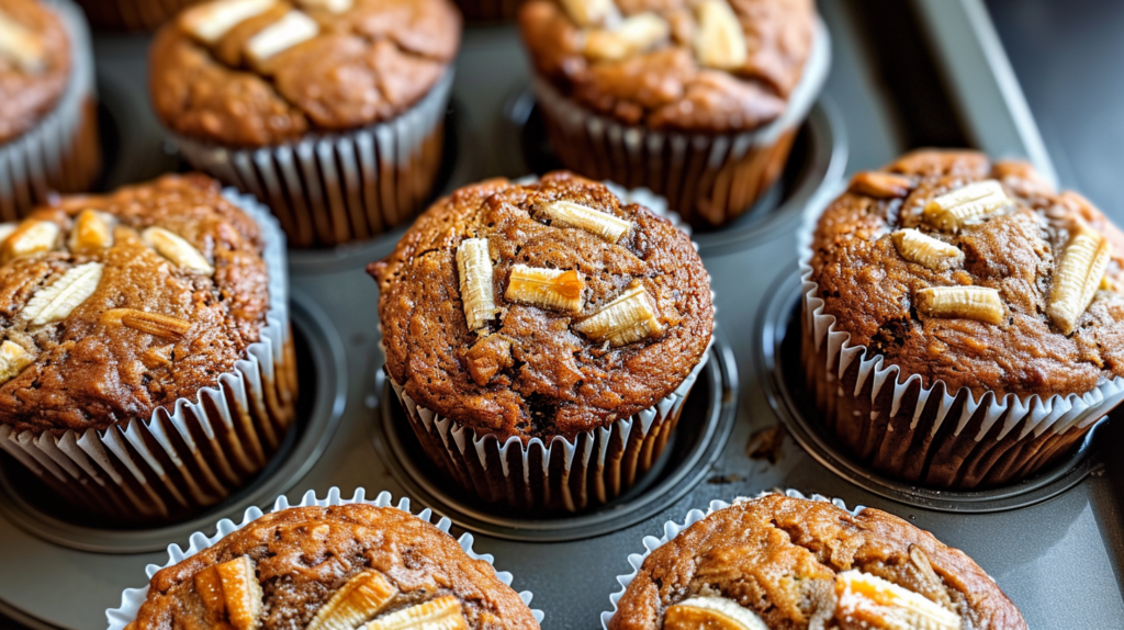 Sugarfree banana muffins (vegan)