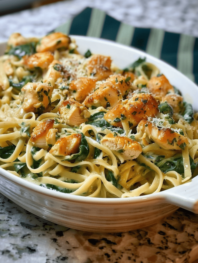 Buffalo Chicken Spinach Alfredo