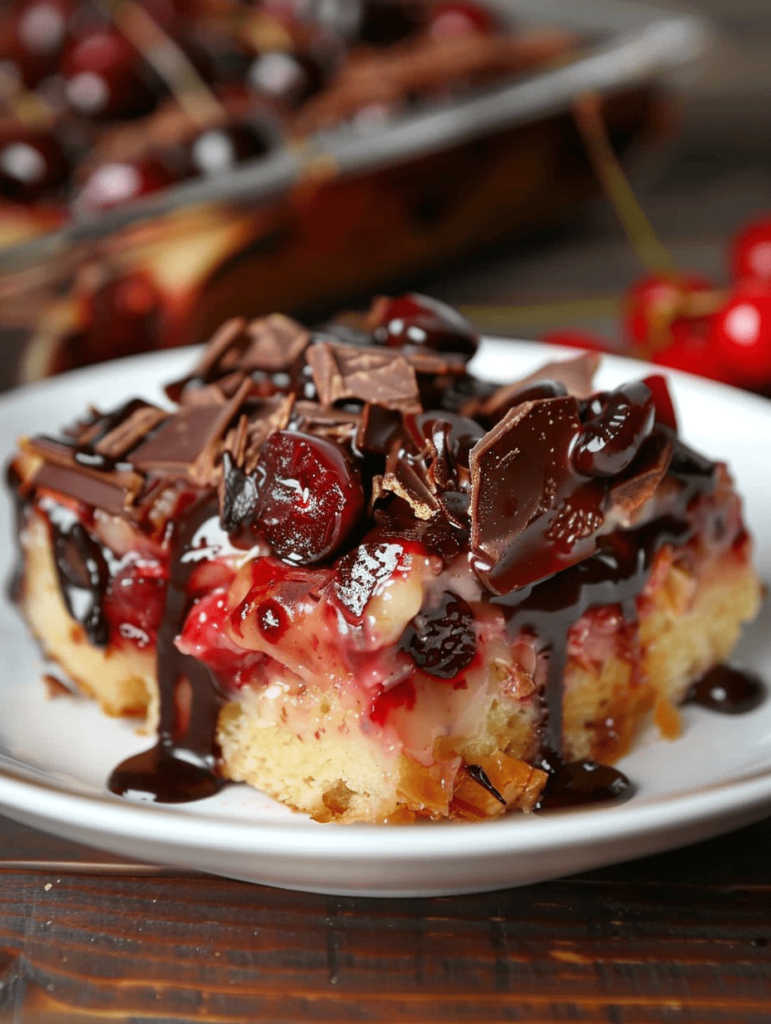 Chocolate Cherry Cheesecake Bread Pudding