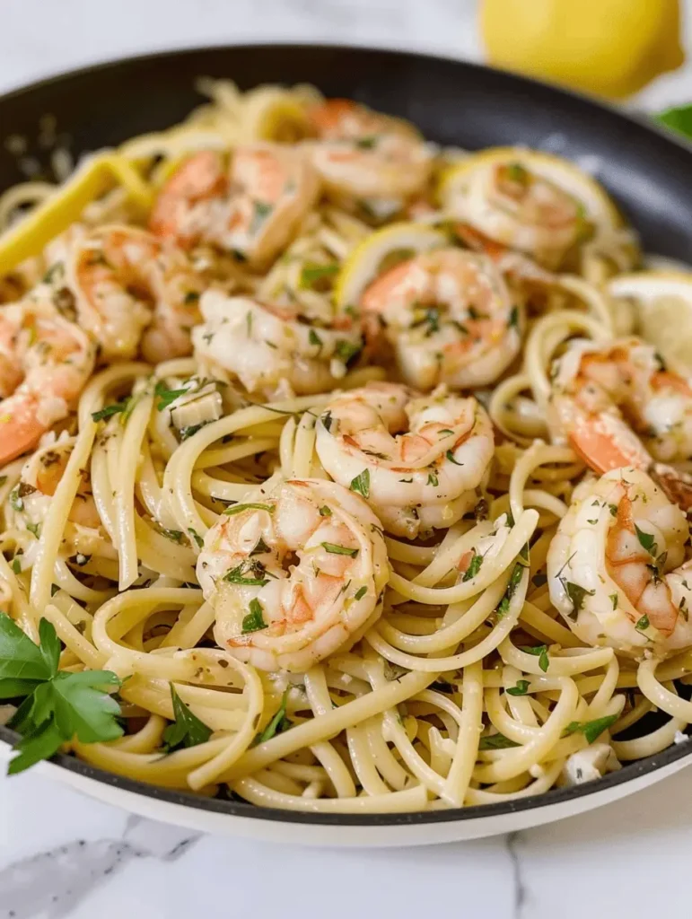 Lemon Garlic Shrimp Pasta