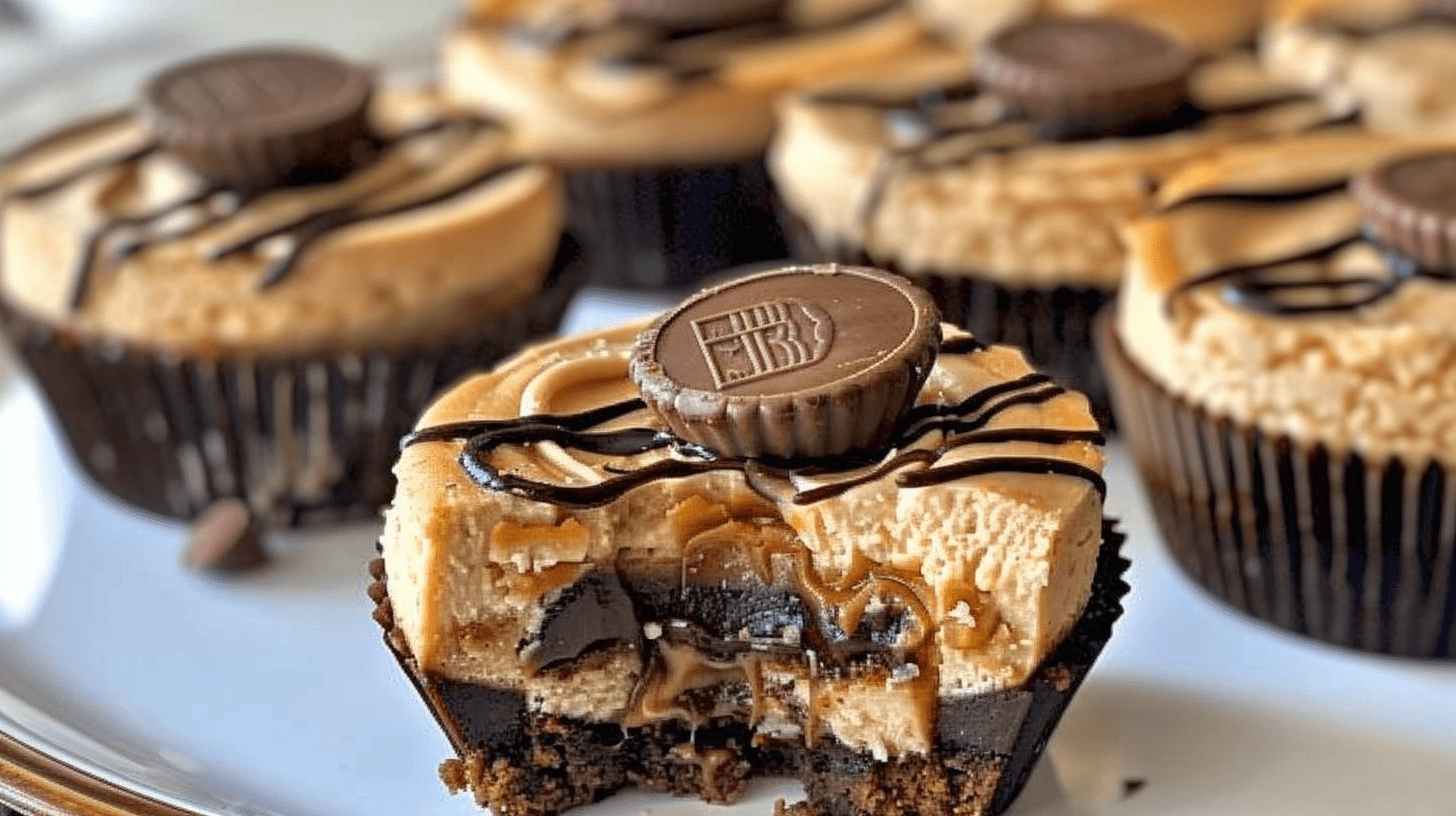 Mini Peanut Butter Cup Cheesecakes