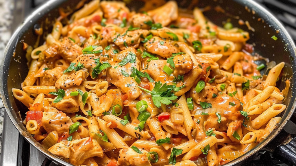 ONE POT CREAMY CAJUN CHICKEN PASTA